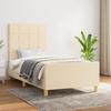 Bed Frame without Mattress Cream Color 100x200 cm Fabric
