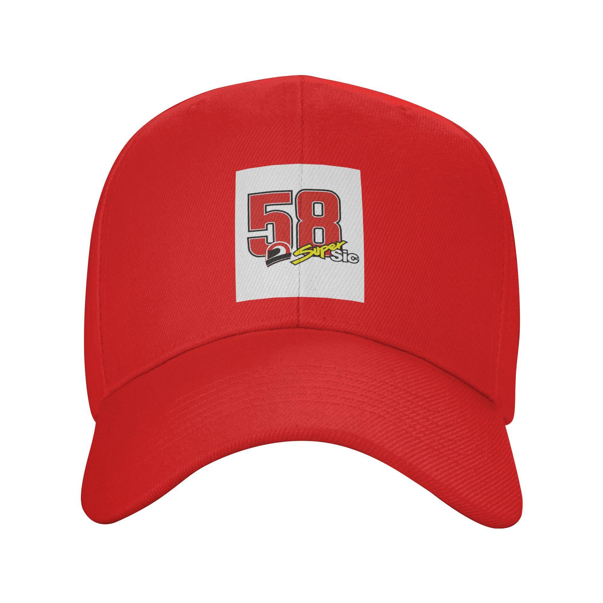 Unisex Baseball Hats Marco Simoncelli 58 Super Sic Outdoor Streetwear Summer Sports Baseball Caps Hip Hop Cap Casquette Hats One Size
