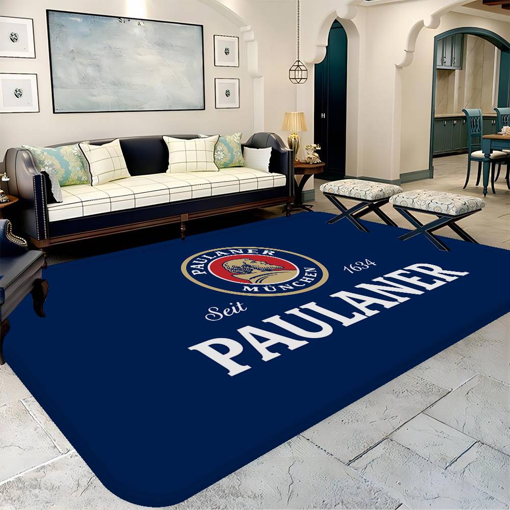 German Beer Paulaners Hallway Carpet Non-Slip Laundry Room Mat Laundry Decor Balcony Child Living Room Toilet Rug