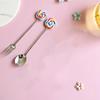 Cute Lollipop Children Cute Spoon Stainless Steel Coffee Stirring Spoon Dinner Fruit Fork Teaspoon Dessert Tea Scoop Tableware
