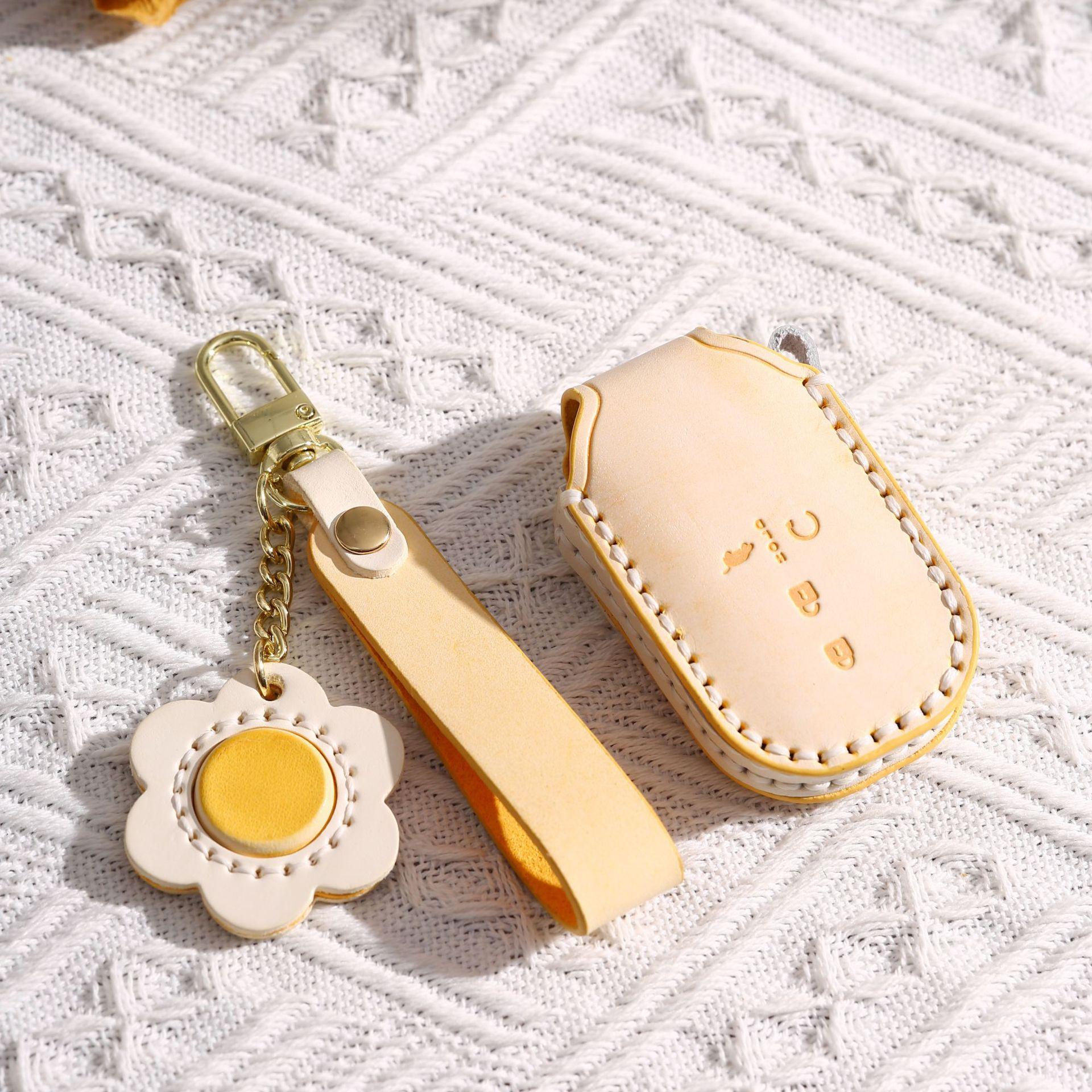 

Suitable for 2023 Honda CRV New Civic XRV ZRV key cover, stylish smart car key case, case ring жёлтый