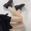 Women Sexy Ultra-Thin Sheer Silky Tights Japanese Sweet Bowknot Polka Dot Heart Printed See Through Pantyhose Stockings