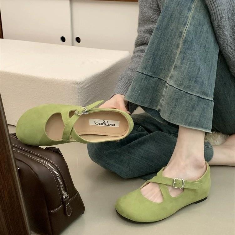 Spring 2025 Korean Style Mary Jane Women's Ballet Flats - Round Toe, Low-Cut