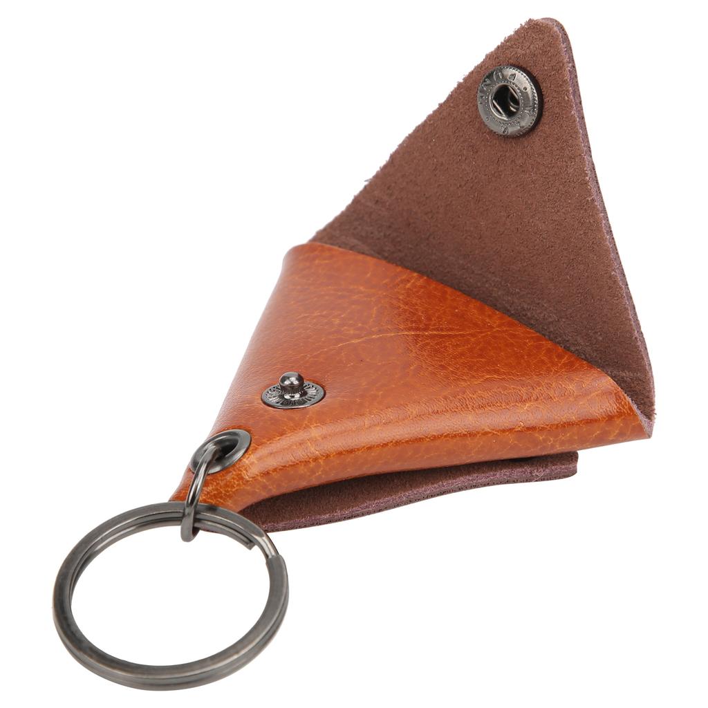 Gitarrenplektrumhalter Etui Aufbewahrungstasche Box Spaltleder Schlüsselanhänger Zubehör Instrument