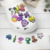 15-delige Sets Monster Muziekspel Cartoonserie Schoenaccessoires voor Klassieke Houten Klompen Decoratie, Kindercadeau