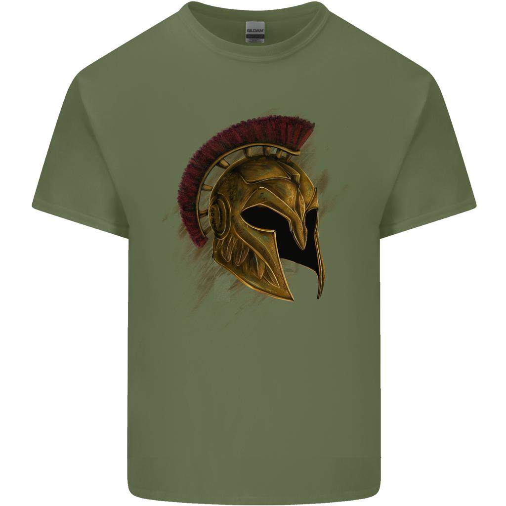 Spartan Helmet Gym Bodybuilding Training Unisexs Light Cotton TShirt