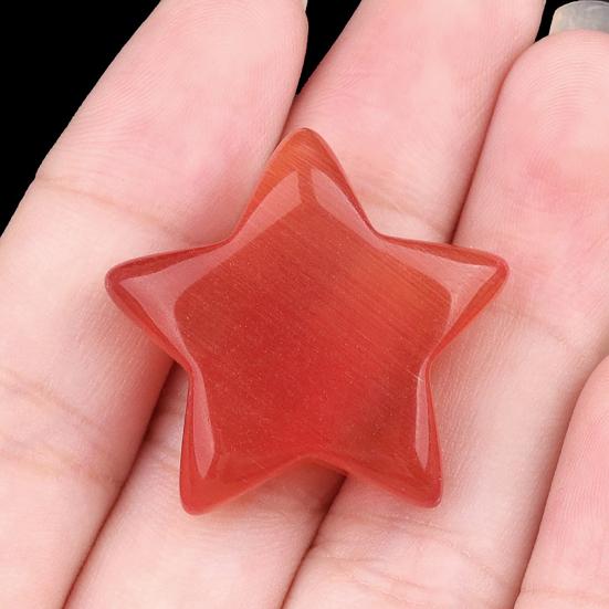 Mini-Sternfigur aus Kunstkristall Heilstein Sternförmige Verzierung Handgeschnitzte Taschensternsteine für Meditation Reiki Ausgleichsdekor