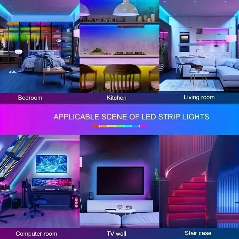 LED Strip Light RGB Tape 5050 USB 24 Keys Remote Control Flexible Ribbon Christmas Lights Led Lamp Tape Gaming Room Decoration