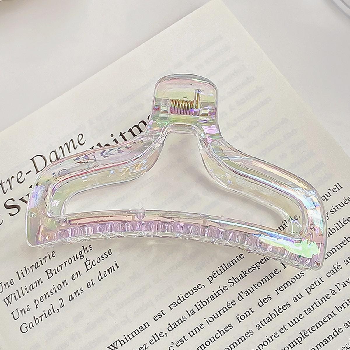 Iridescent Mermaid Pearl Hair Claw: Large, Stylish Grip for Updo