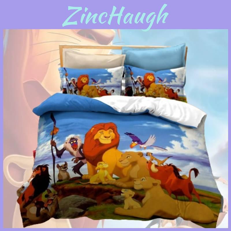 High-definition Digital Print 3-piece Bed Sheet Set For Queen Size Bed Modern Simple Style