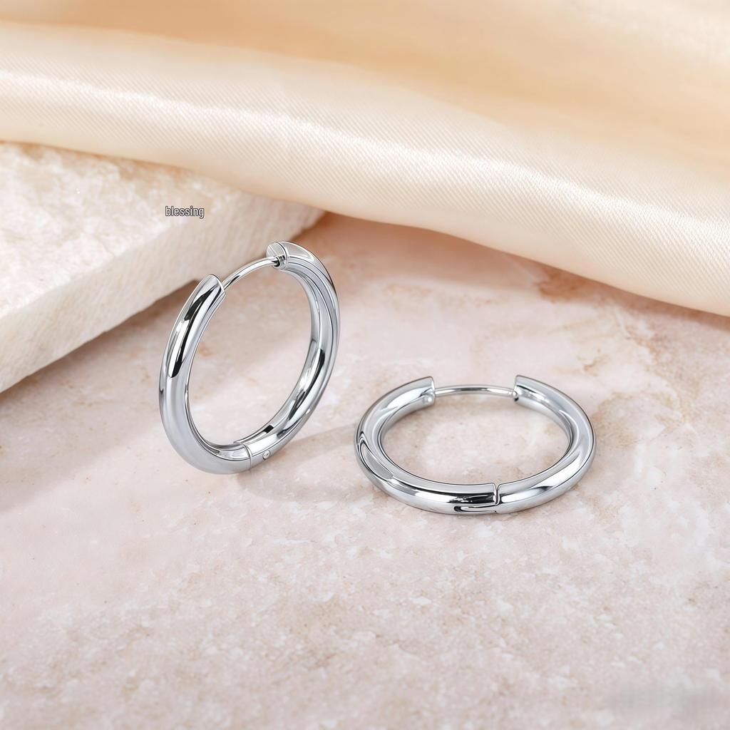 Luxurious Non-Fading European & American Style Hoop Earrings