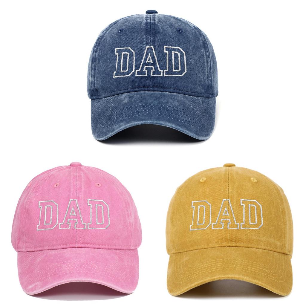 Dad Mom Embroidered Baseball Cap With Cotton Material For Summer Casual Style