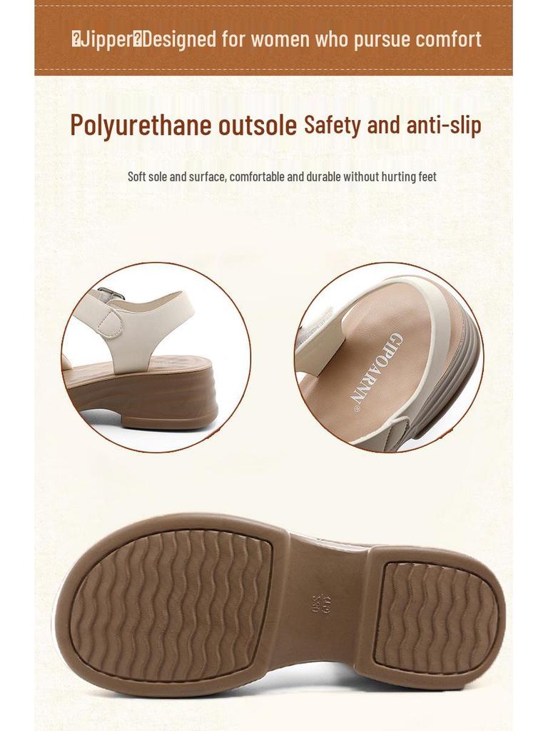 2025 New Style Non-Slip Soft Sole Sandals for Mothers & Pregnant Women – Summer Fashion for Middle-Aged & Elderly