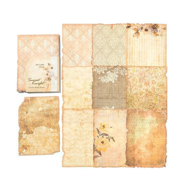 30Pcs/Pack Gentle Wind Series Scrapbooking Decorative Paper Material Perfect for Collage Journaling Craft Diy Supplies