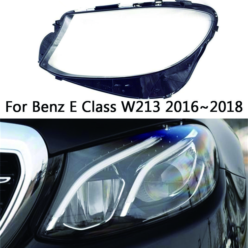 For Mercedes Benz E Class W213 2016 2017 2018 2019 2020 front Car Headlight Cover Lens Shell Lampcover Lampshade Headlamp Light