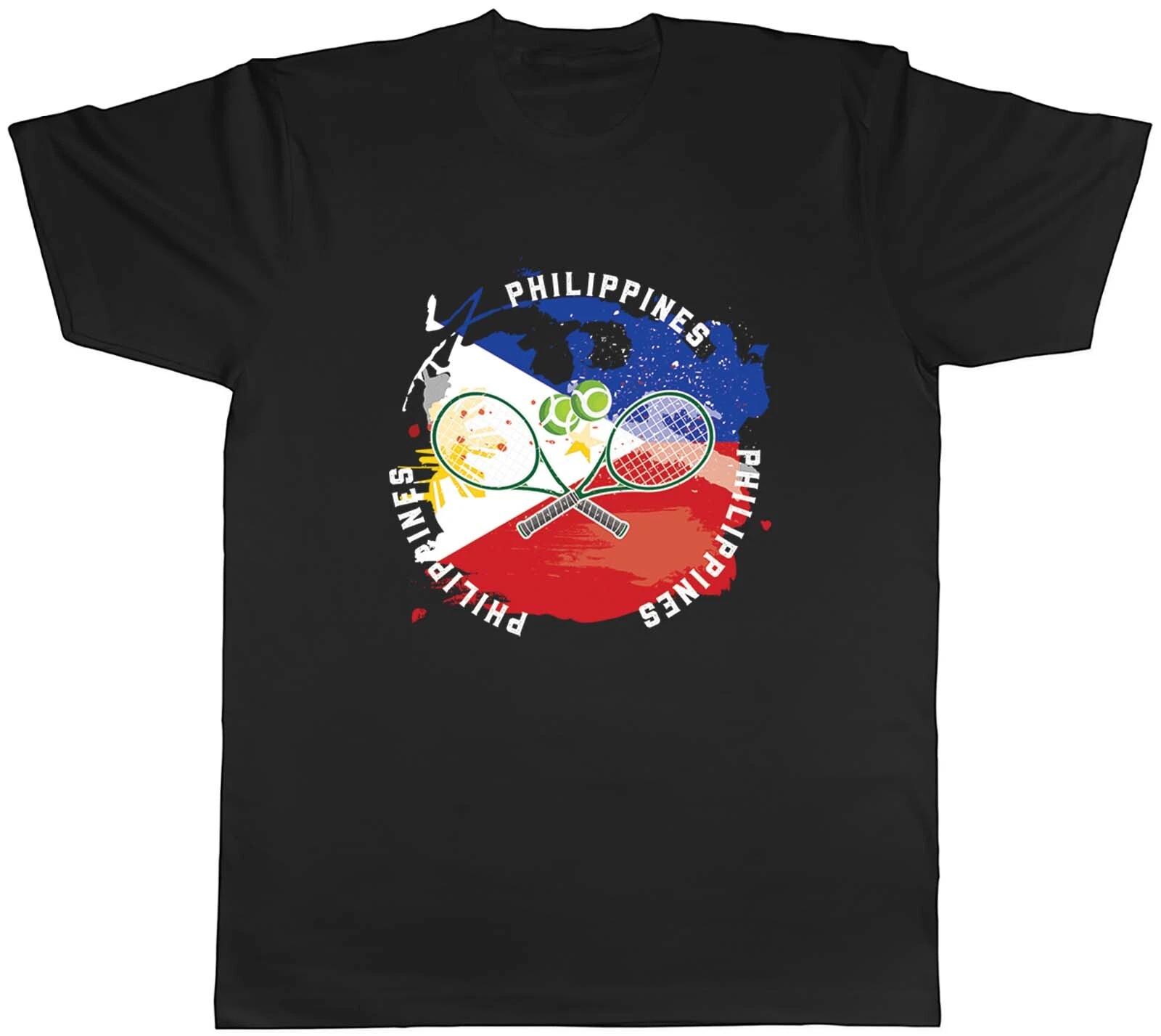 Tennis Sports With Philippines Flag Mens Unisex T-Shirt Tee Gift XXXL