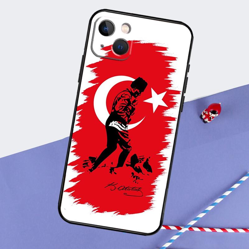 Mustafa Kemal Ataturk Phone Case For iPhone 16 Pro Max 11 13 14 15 Pro Max 12 Mini XR 16 15 Plus 16e Back Cover