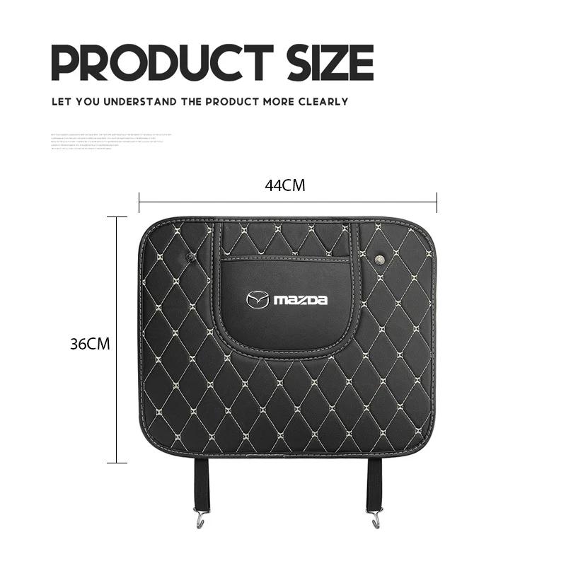 

2025 Hot PU Leather Car Seat Back Anti-Kick Pad Protector Cover For Mazda Speed 2 3 5 6 Atenza CX80 CX70 CX90 CX3 CX5 CX8 MX30 C