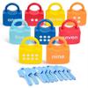 Number Matching Number Lock Key Toys Math Count Learning Number Toy  For Toddler