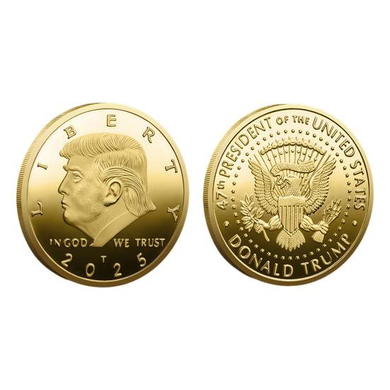Liberty piemiņas monēta, metāls Trampa monēta 47. ASV prezidenta kolekcionējamā žetonu dāvana MAGA/KAG atbalstītājiem