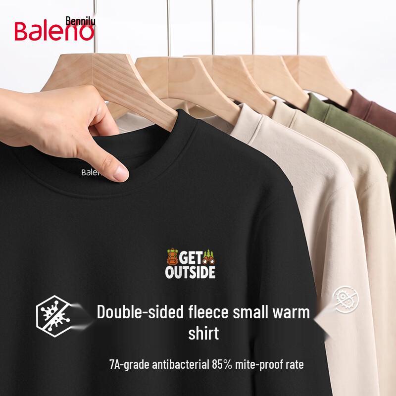 Baleno Men's Winter Thermal Fleece-Lined Long-Sleeve T-Shirt
