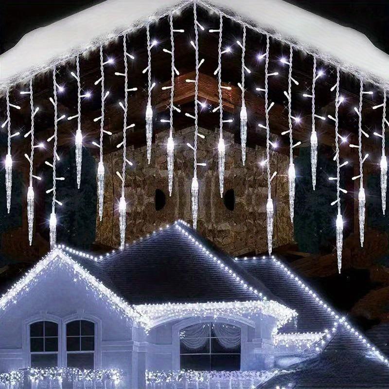 Christmas Holiday USB LED Icicle Curtain Lights Outdoor Indoor Decor 3.5 Meter 7 Meter String for Xmas Party