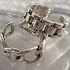 Unique Open Designs Irregular Line Ring Adjustable Copper for Comfortable Finger Wear Women Jewelry Fashion Accessory