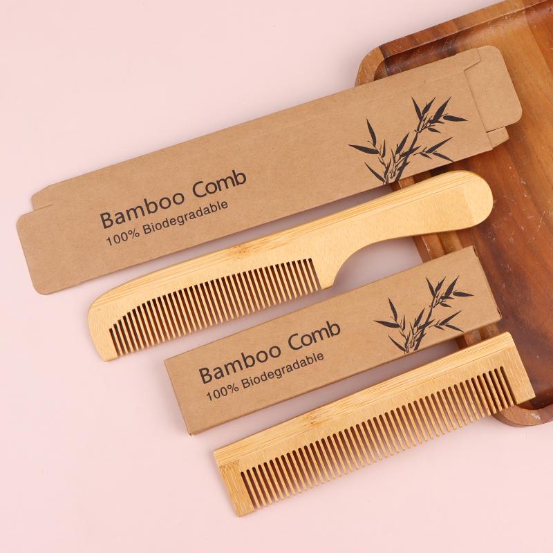 textureBamboo Massage Comb Anti Static Hair Care Brush Detangling Styling Tool Natural for Salon and Family Hairdressing