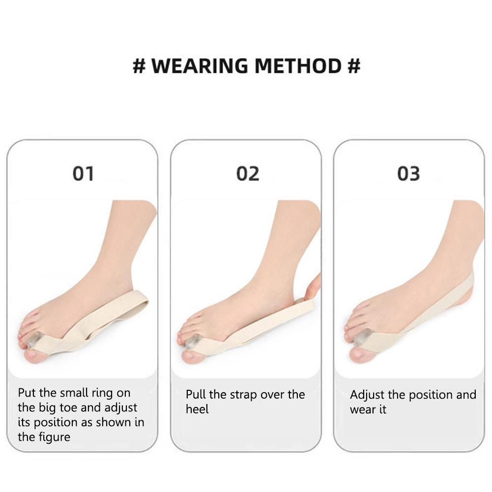 Unisex Toe Straightener Corrector Daily Wear Big Bone Toe Bunion Pull Strap Elastic Toe Separator Straightener for Foot Supplies
