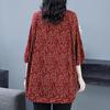 2025 Summer Floral Drapey Mid-Sleeve Plus Size Versatile Women's Clothing