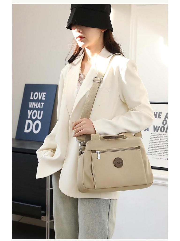Nylon Solid Color Shoulder Bag: Versatile Casual Handbag and Crossbody Bag for Women