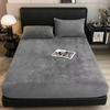 Winter Warm Plush Fitted Sheet Elastic Mattress Cover Fluffy Velvet Fleece Bed Linen Couple Thermal Double Bed King Size