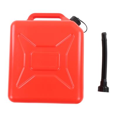 Red 2.6 Gallon 10L Fuel Can with Scale Line Thickened HDPE Flame Retardant ABS Liquid Gas Jug