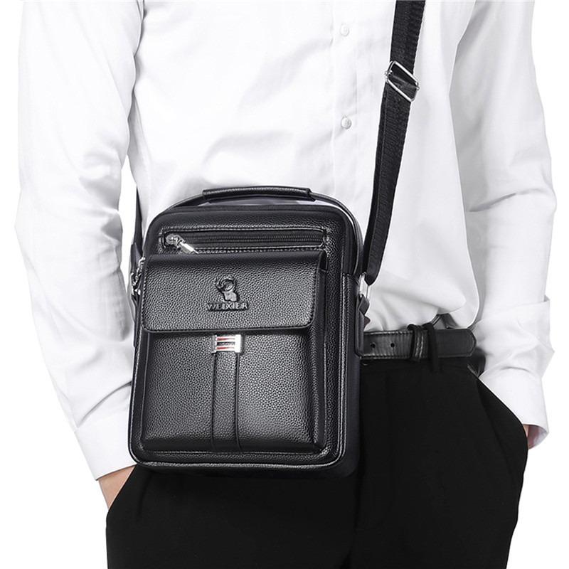 New Men Crossbody Shoulder Bags Waterproof Vintage Men Handbags Large Capacity Pu Leather Bag Man Messenger Bags Tote Bag
