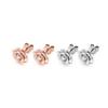 Plated 14K Gold  925 Sterling Silver VVS1 D Color Real Moissanite Diamond Flower Stud Earrings Wedding Fine Jewelry GRA
