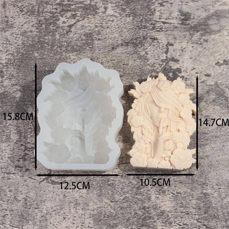 Lovers' Anniversary Silicone Candle Mold Diy Couple Portrait Carving Mould Art Aromatherapy Plaster Molds Valentine's Day Decor