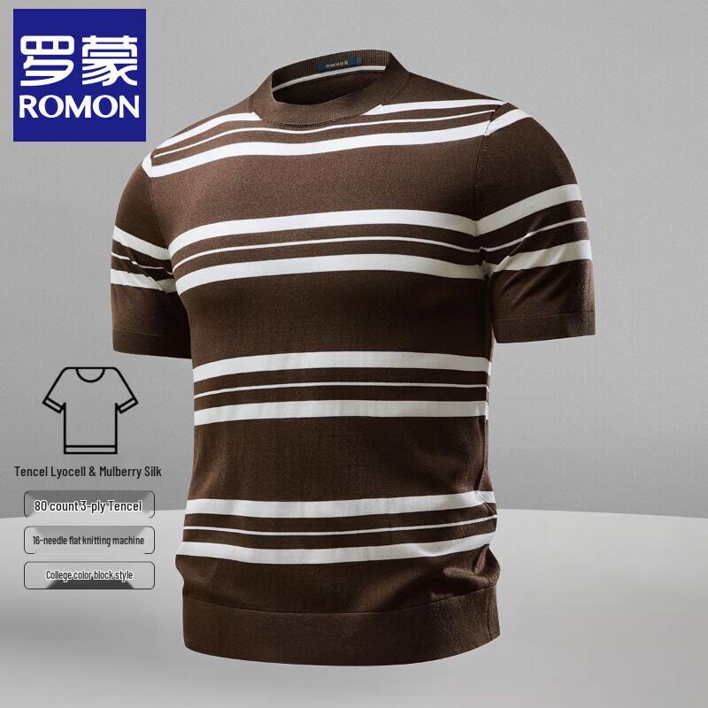 

Romoni Men s Silk Blend Knit Short Sleeve T-Shirt 2XL