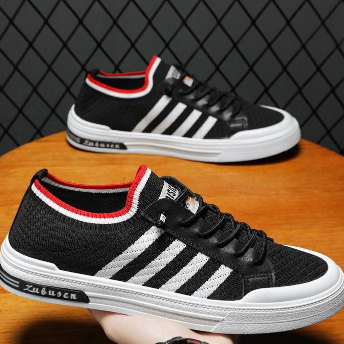 Flyknit Shoes Men 2024 New Spring Breathable Men's Shoes Board Shoes