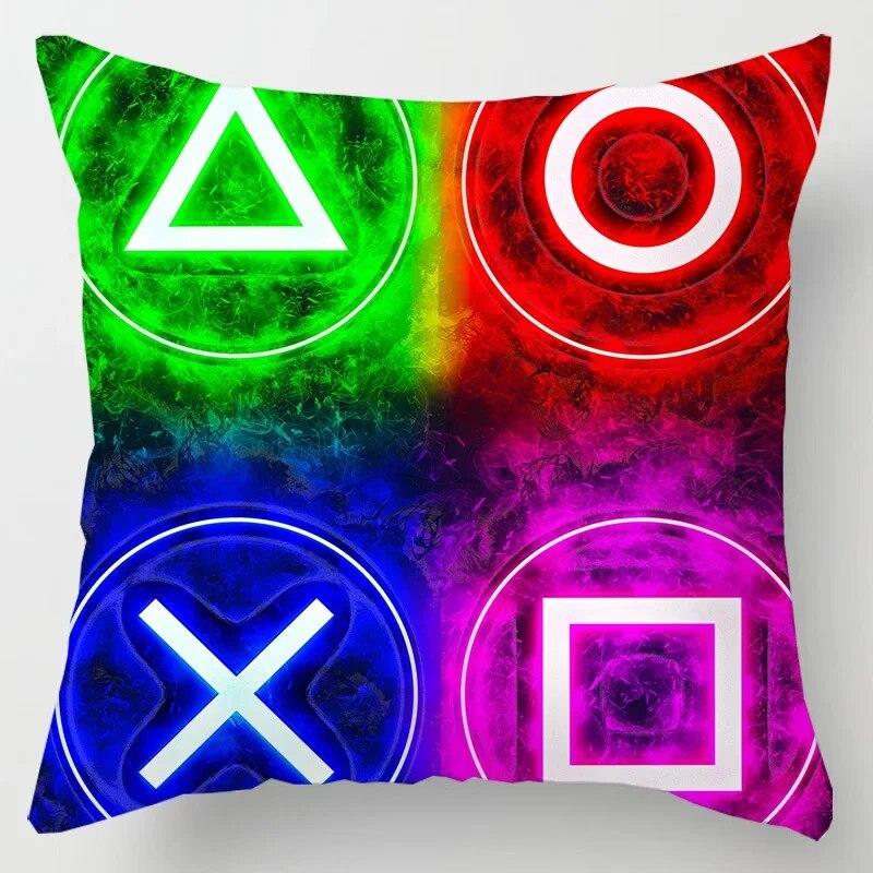 Home Decor TV Game Fan Style Square Pillowcase Cushion Cover Anime New Design Gamer Grip Printed  45x45 Gift for Kids
