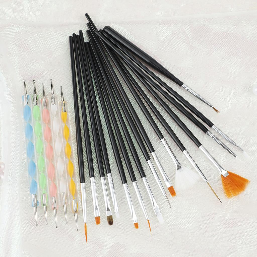 Nail Brushes Set Professional Nail Supplies For Acrylic UV Gel Drawing Dotting Manicure Nail Art Design Tools Makeup Accessorie