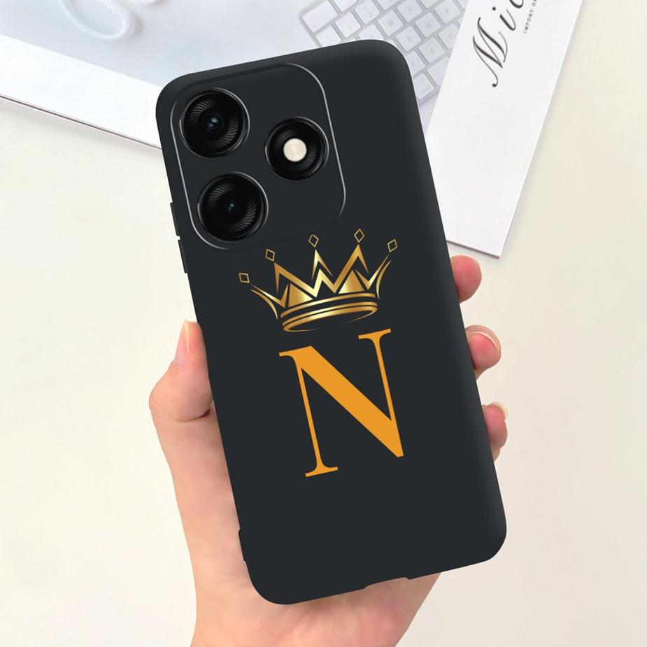 For Tecno Spark 20 Case Spark 20C Cute Crown Letters Cover Soft Silicone Phone Case For Tecno Spark 20 Pro Spark20 C Fundas Capa
