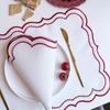 Embroidered Placemat Cream Style Retro Napkin Fabric Lace Insulation Mat Wedding Banquet Table Decoration Mat