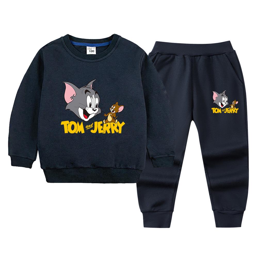 Autumn 2022 Kids' Sweatshirt and Pants Set: Stylish Casual Two-Piece for Boys and Girls