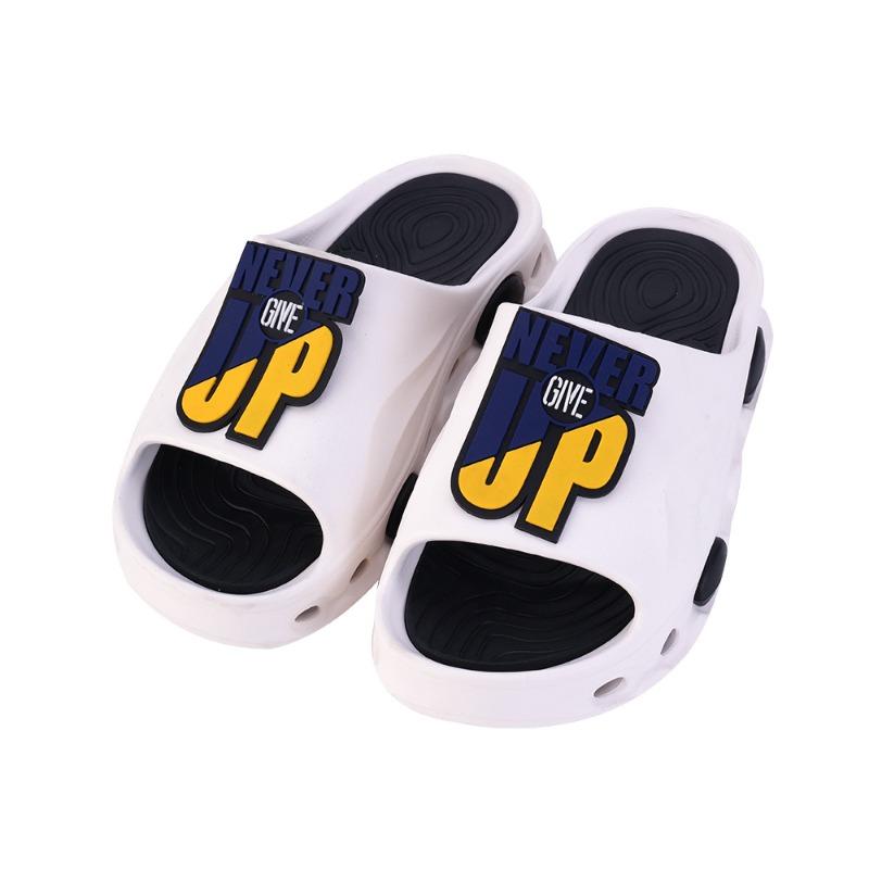 New summer men's one-word drag indoor and outdoor non-slip wear-resistant trend EVA slippers beach shoes
