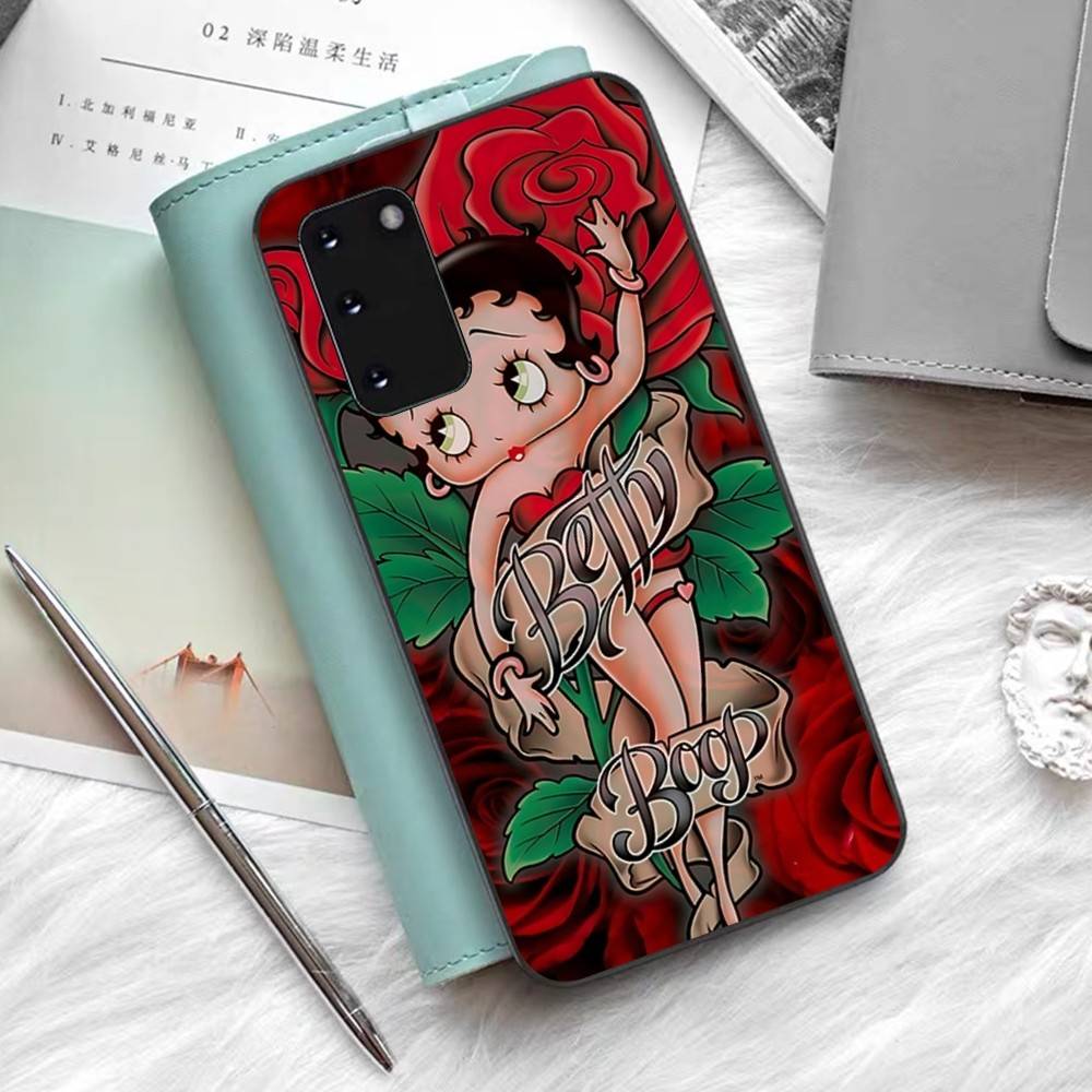

Cartoon B-Betty B-Boop Phone Case For Samsung S 24 Fe 25 Ultra Plus 20 Lite 21 30 22 23 24 22 Ultra 5G Fundas Samsung S22 Plus 5G