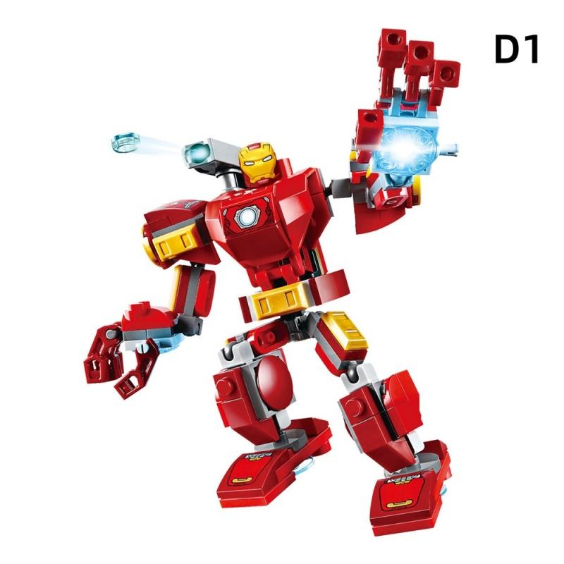 28cm Marvel Anime Avengers Captain America Iron Man: 120PCS/piece Building Block Toy Birthday Gift for Children