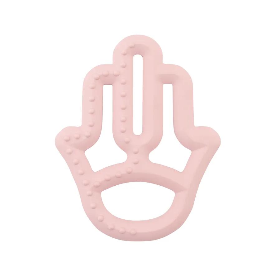Silicone Teether for Babies Mom's Hand Pink Toy MinikOiOi 1 Pc.