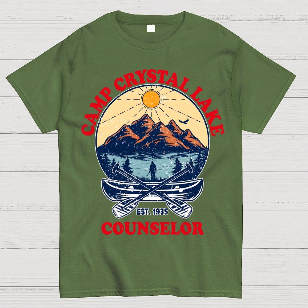 Camp Crystal Lake Unisex 100% Cotton Summer Casual Cool Loose T-Shirt