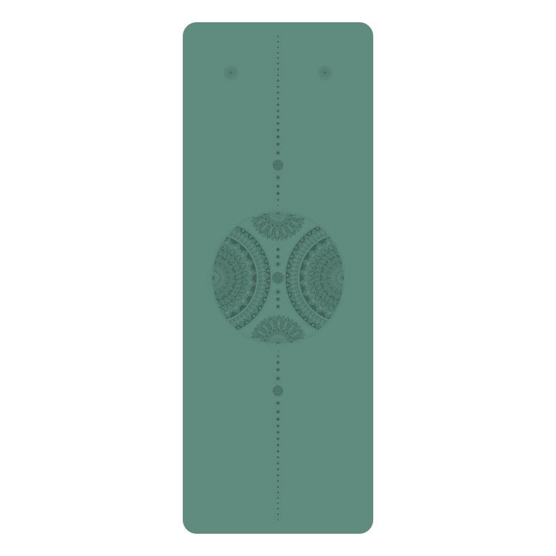 Exquisitely Carved Non-Slip Dual-Sided Yoga Mat - Sweat-Absorbing Natural Rubber for Home & Studio Use