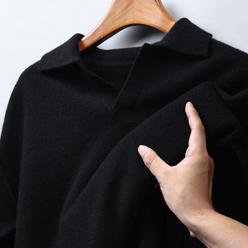 

Hengyuanxiang Мужской свитер с воротником поло из смесовой чистой шерсти XL 180/96A